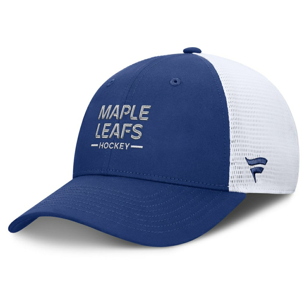 Toronto Maple Leafs - Fanatics Authentic Pro Rink Lockup Adjustable Trucker Hat Blue/White