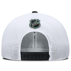Utah Mammoth - Fanatics Authentic Pro Rink Lockup Adjustable Trucker Hat Black/White