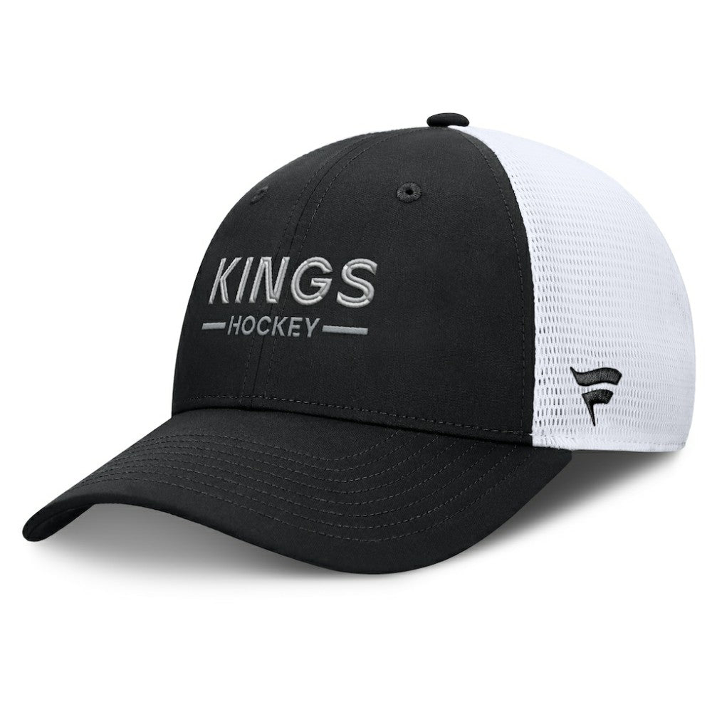 Los Angeles Kings - Fanatics Authentic Pro Rink Lockup Adjustable Trucker Hat Black/White
