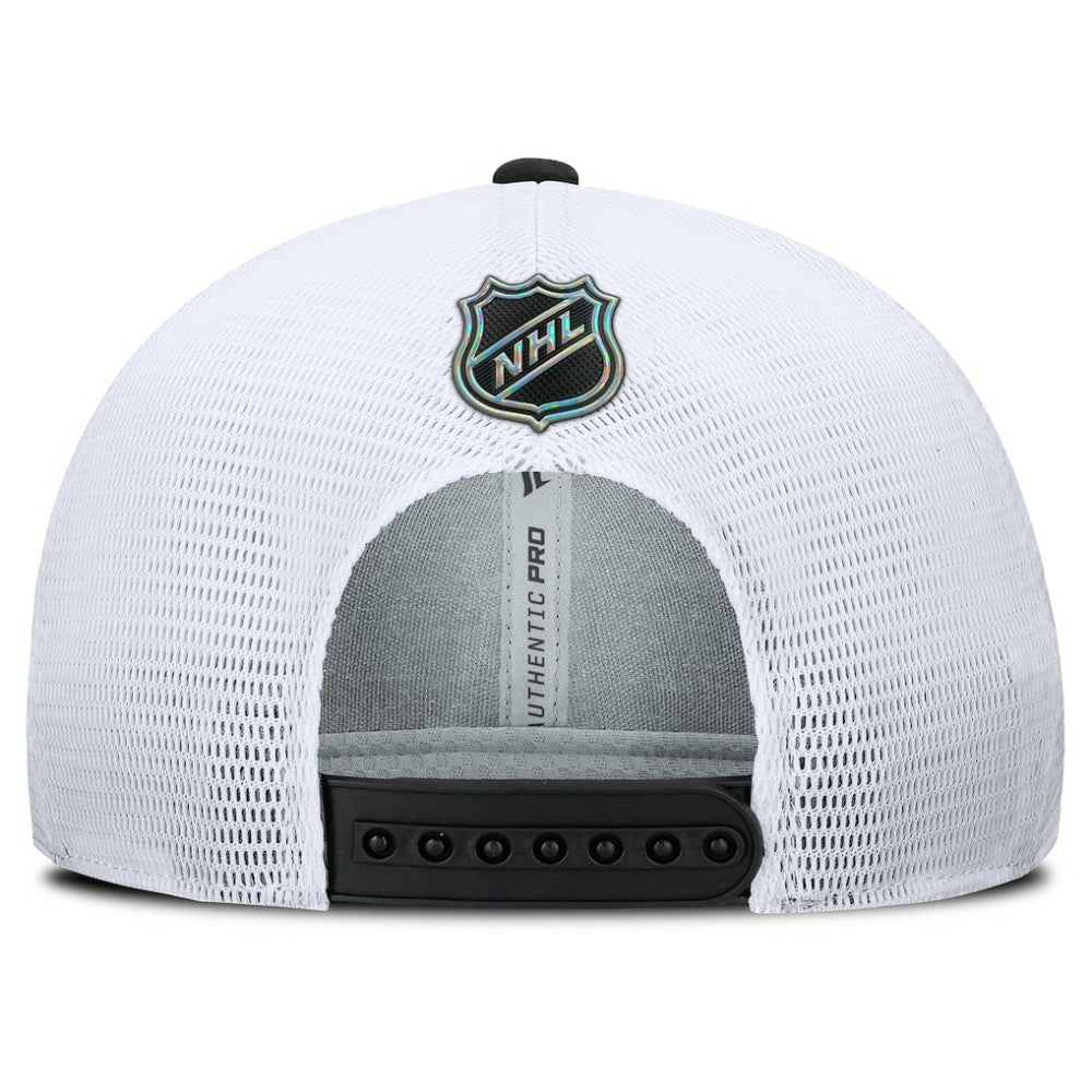 Los Angeles Kings - Fanatics Authentic Pro Rink Lockup Adjustable Trucker Hat Black/White