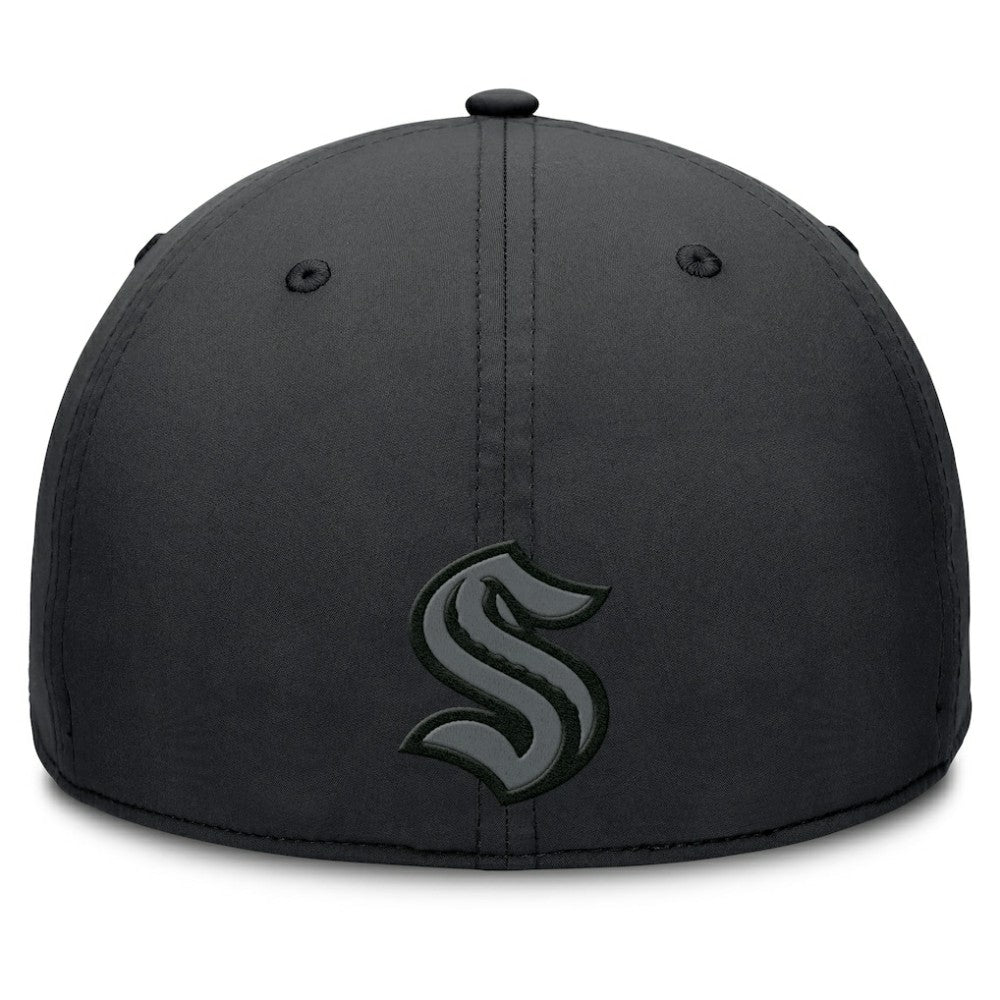 Seattle Kraken Fanatics Authentic Pro Road Team Code Flex Hat Black