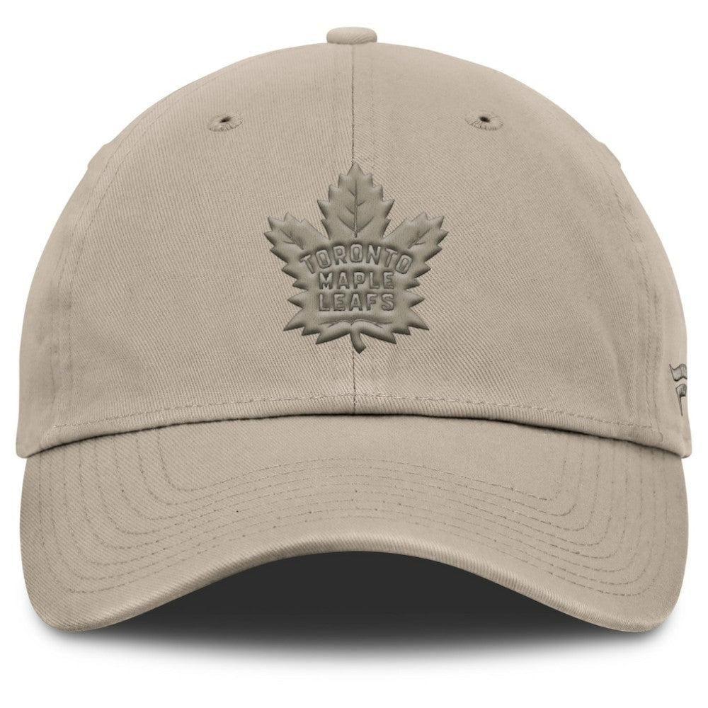 Toronto Maple Leafs - Fanatics Authentic Pro Road Adjustable Hat Tan