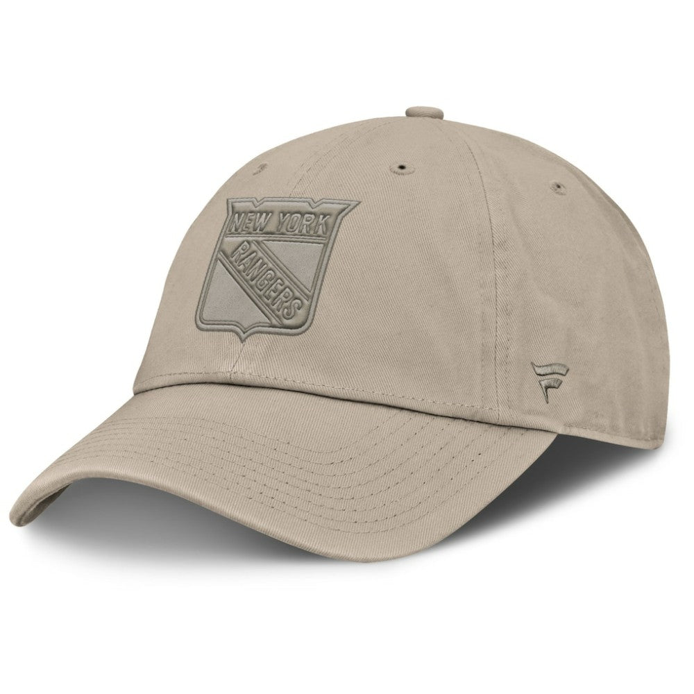 New York Rangers Fanatics Authentic Pro Road Adjustable Hat Tan