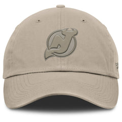New Jersey Devils - Fanatics Authentic Pro Road Adjustable Hat Tan