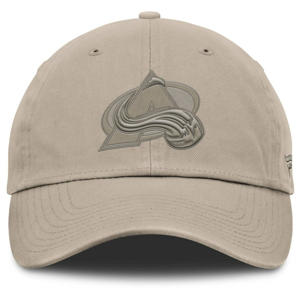 Colorado Avalanche - Fanatics Authentic Pro Road Adjustable Hat Tan