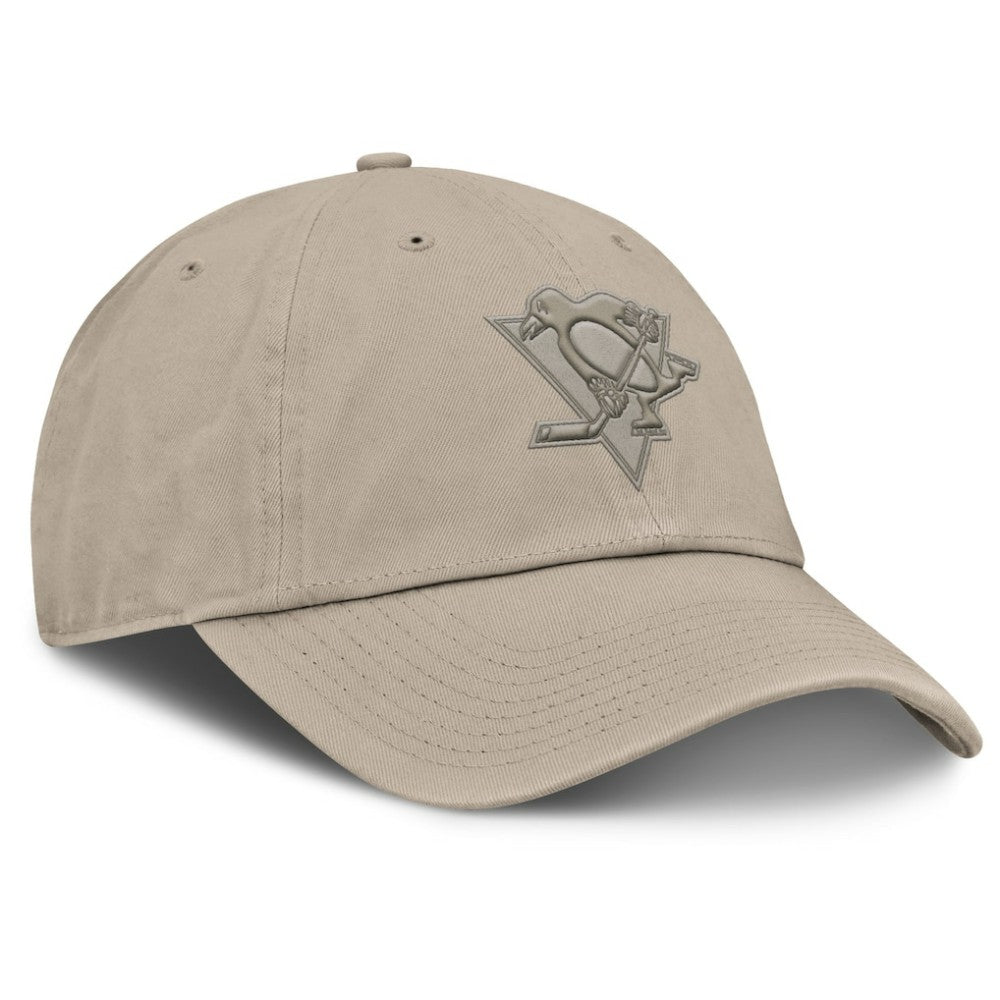 Pittsburgh Penguins Fanatics Authentic Pro Road Adjustable Hat Tan
