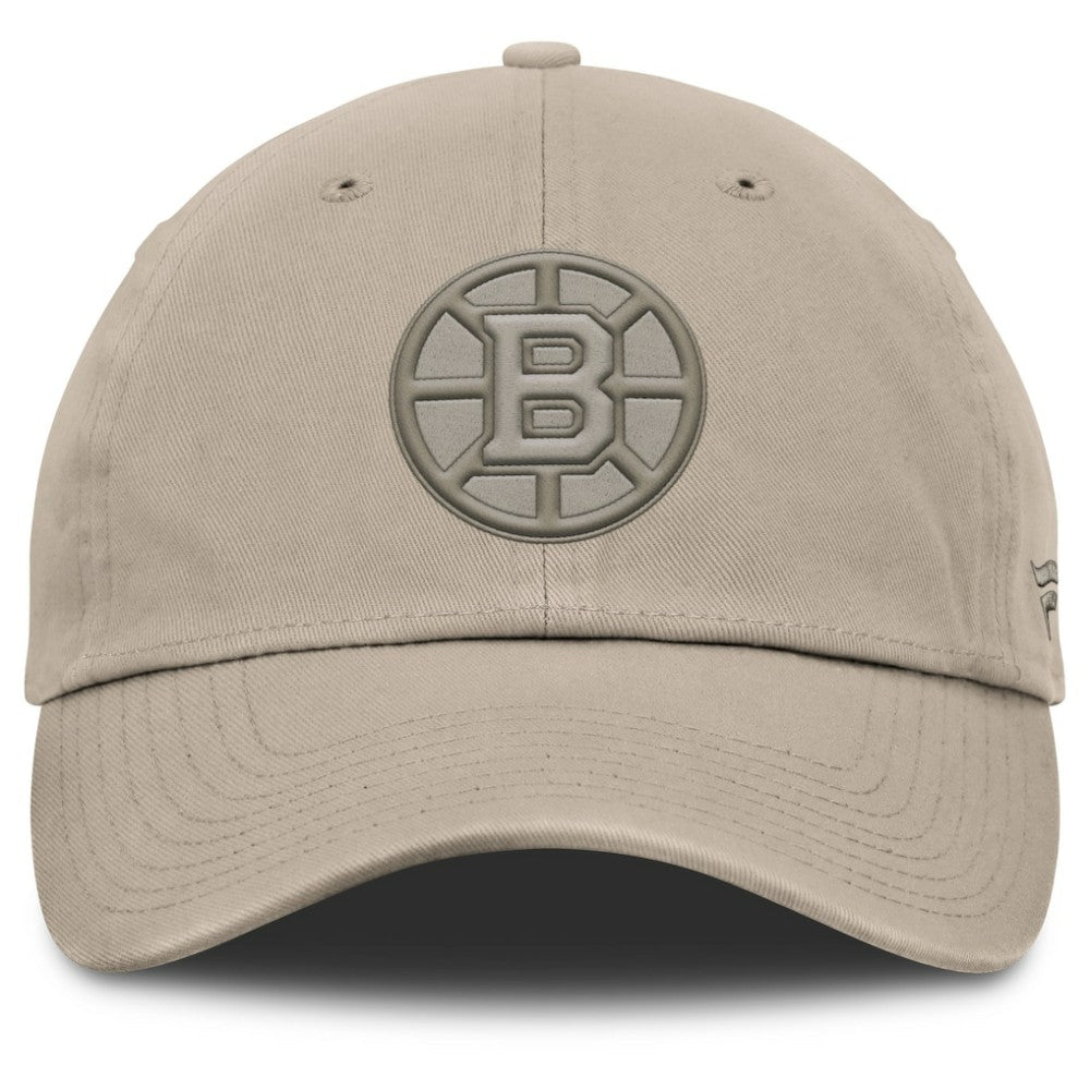 Boston Bruins Fanatics Authentic Pro Road Adjustable Hat Tan