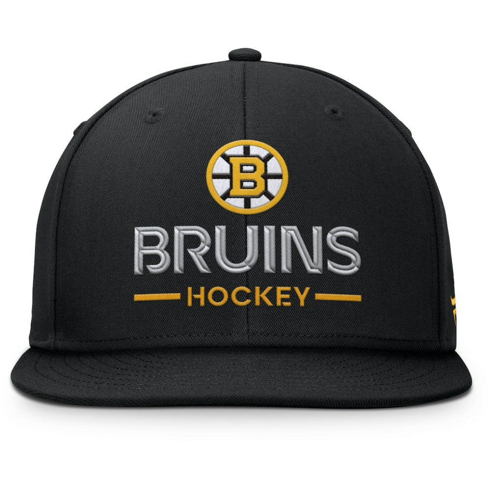 Boston Bruins Fanatics Authentic Pro Rink Lockup Snapback Hat Black