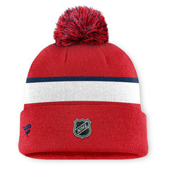 Washington Capitals Fanatics Authentic Pro Rink Cuffed Knit Hat with Pom Red