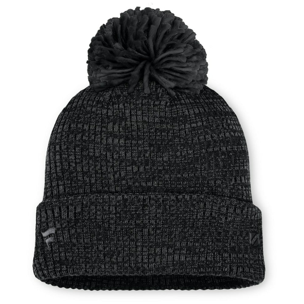 New York Rangers Fanatics Women's Authentic Pro Road Cuffed Knit Hat with Pom Black