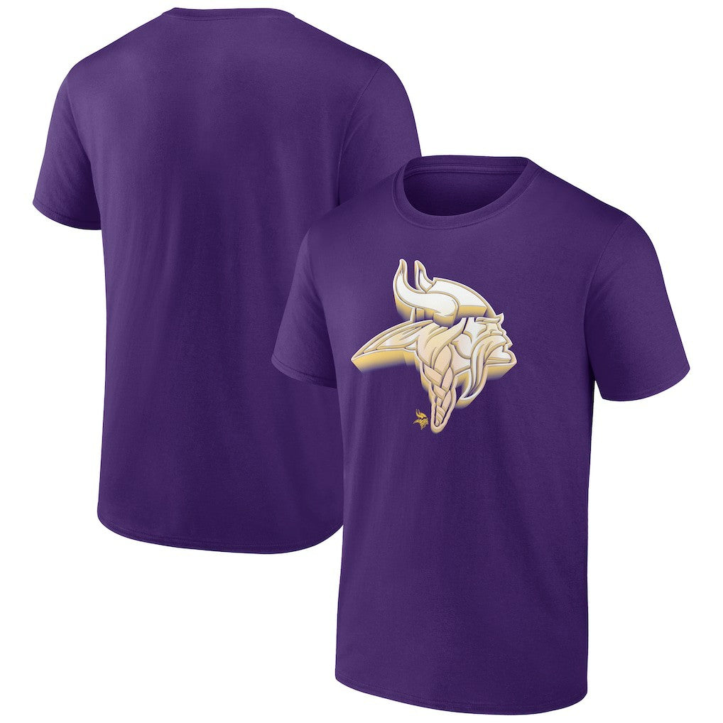 Minnesota Vikings Chrome Dimension T-Shirt Purple - NFL