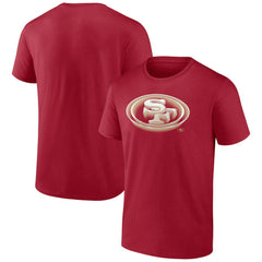 San Francisco 49ers Chrome Dimension T-Shirt Scarlet - NFL