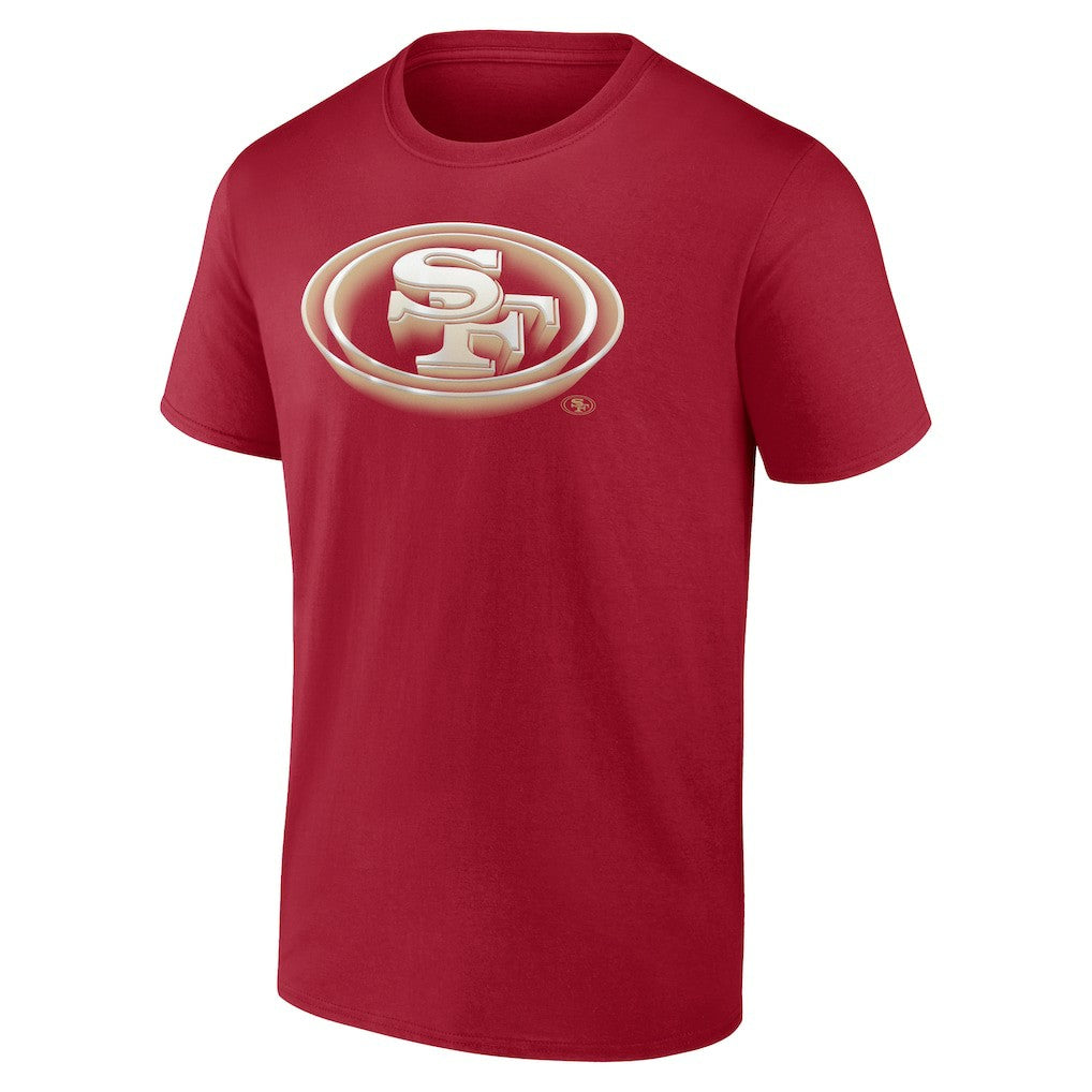 San Francisco 49ers Chrome Dimension T-Shirt Scarlet - NFL