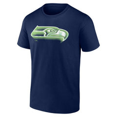 Seattle Seahawks Chrome Dimension T-Shirt College Navy - NFL