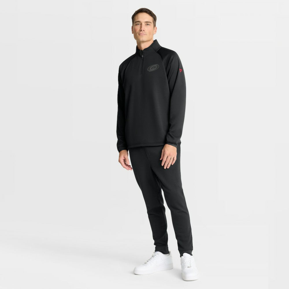 Carolina Hurricanes - Fanatics Authentic Pro Tonal Rink Raglan Quarter-Zip Pullover Black