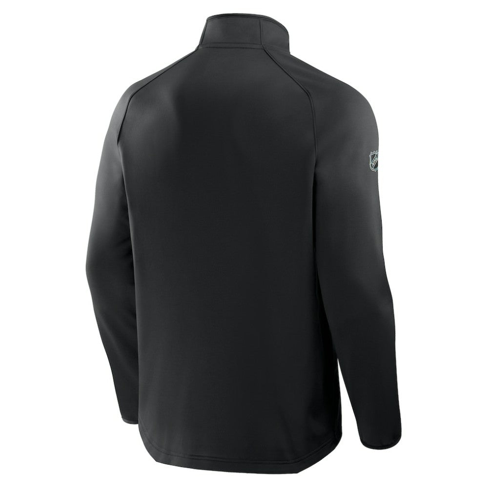 Carolina Hurricanes - Fanatics Authentic Pro Tonal Rink Raglan Quarter-Zip Pullover Black