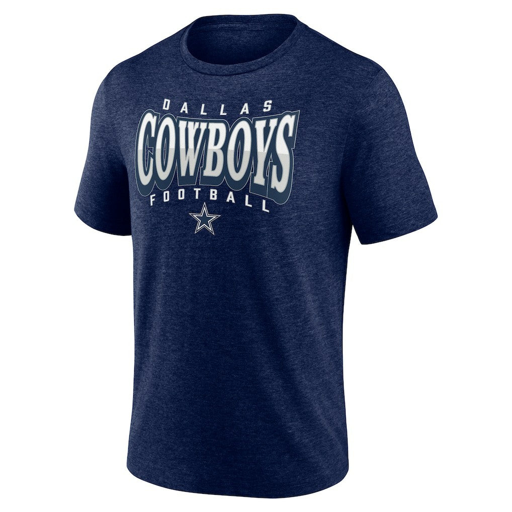 Dallas Cowboys Divided Warp Tri-Blend T-Shirt Navy - NFL