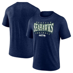Seattle Seahawks Divided Warp Tri-Blend T-Shirt College Navy - NFL