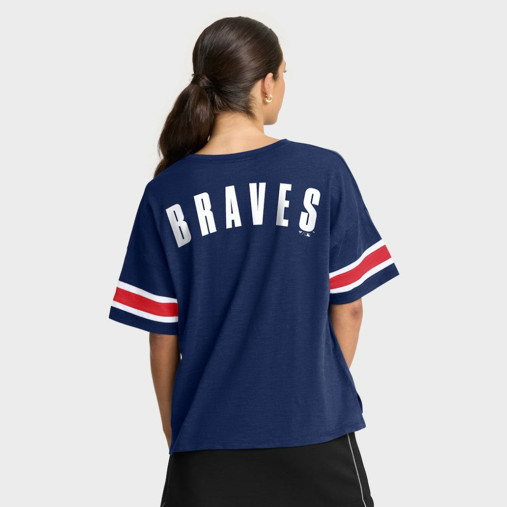 Atlanta Braves Fanatics Women's Curl Route T-Shirt discount
