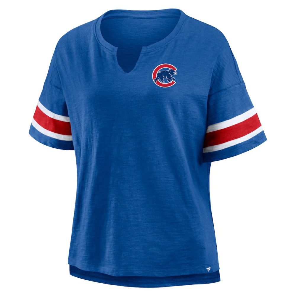 Chicago Cubs Fanatics Women's Curl Route T-Shirt for sale