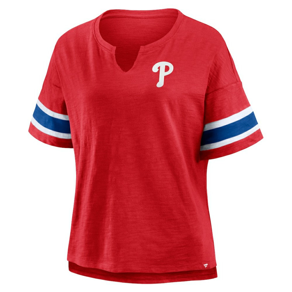 Philadelphia Phillies Fanatics Women's Curl Route T-Shirt Sale