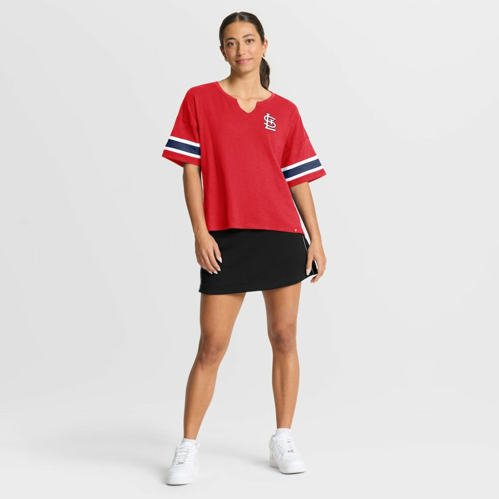 St. Louis Cardinals Fanatics Women's Curl Route T-Shirt Clearance