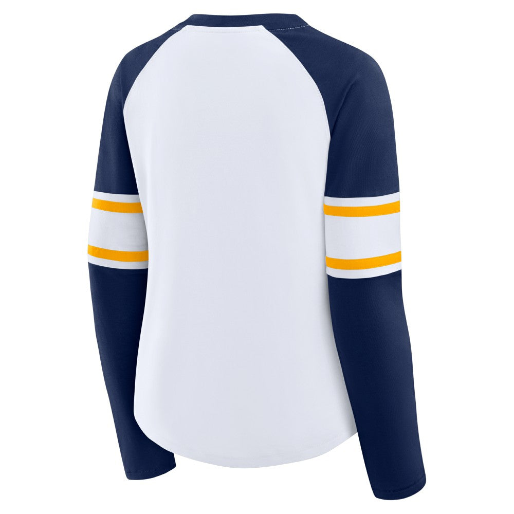 Milwaukee Brewers Fanatics Women's Blitz Package Raglan Lace-Up V-Neck Long Sleeve T-Shirt discount