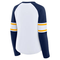 Milwaukee Brewers Fanatics Women's Blitz Package Raglan Lace-Up V-Neck Long Sleeve T-Shirt discount