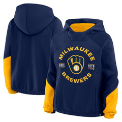 Milwaukee Brewers Fanatics Women's Oversized Time to Win Pullover Hoodie Sale