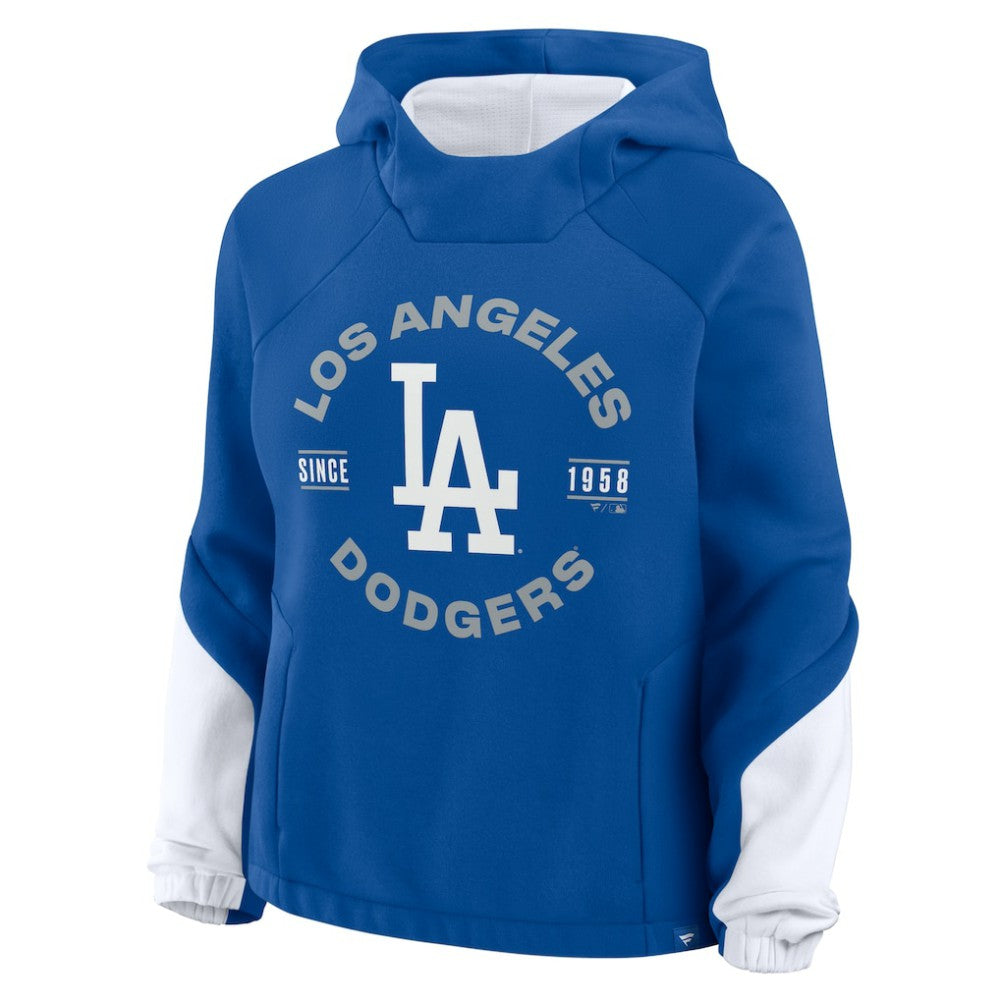 Los Angeles Dodgers Fanatics Women's Oversized Time to Win Pullover Hoodie On Sale