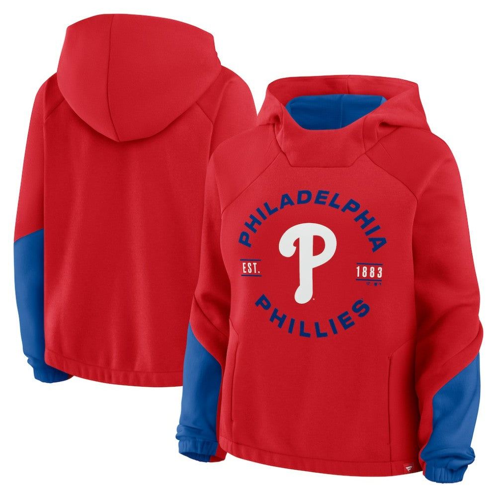 Philadelphia Phillies Fanatics Women's Oversized Time to Win Pullover Hoodie On Sale