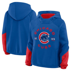 Chicago Cubs Fanatics Women's Oversized Time to Win Pullover Hoodie On Sale