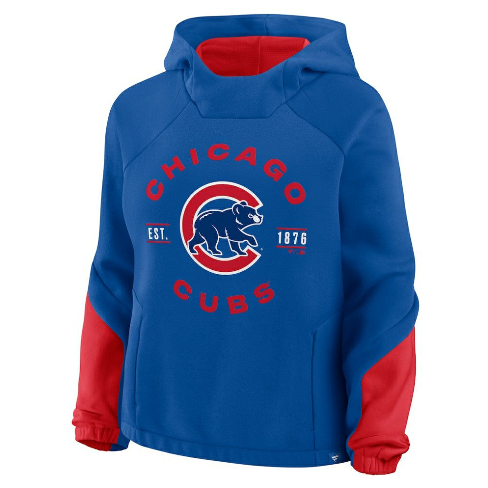 Chicago Cubs Fanatics Women's Oversized Time to Win Pullover Hoodie On Sale