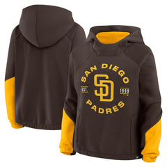 San Diego Padres Fanatics Women's Oversized Time to Win Pullover Hoodie On Sale