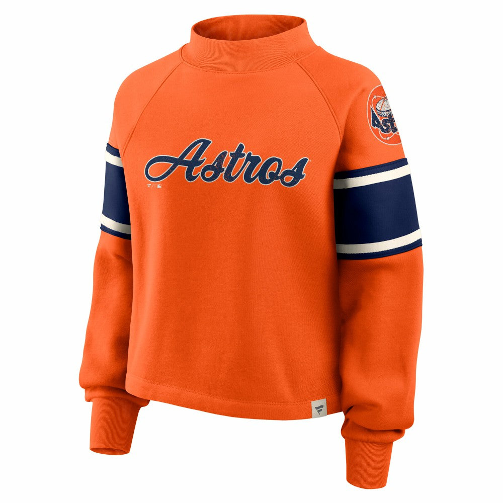 Houston Astros Fanatics Women's Oversized Toss Sweep Raglan Pullover Sweatshirt Online