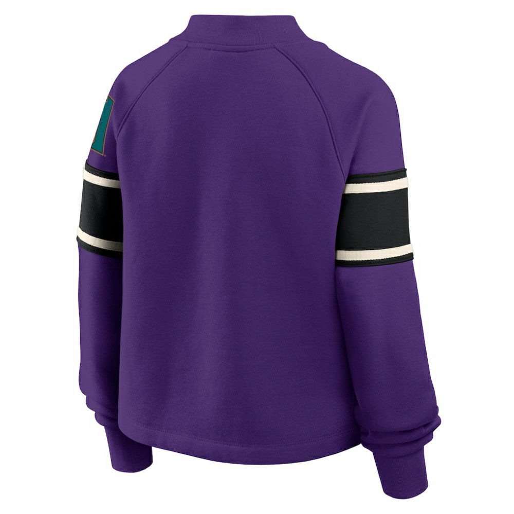 Arizona Diamondbacks Fanatics Women's Oversized Toss Sweep Raglan Pullover Sweatshirt Online