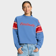St. Louis Cardinals Fanatics Women's Oversized Toss Sweep Raglan Pullover Sweatshirt Lifestyle