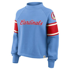 St. Louis Cardinals Fanatics Women's Oversized Toss Sweep Raglan Pullover Sweatshirt Lifestyle