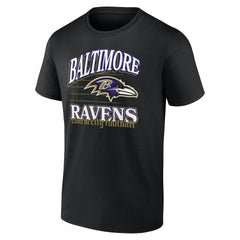 Baltimore Ravens Retro Gridiron T-Shirt Black - NFL