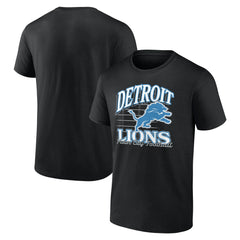 Detroit Lions Retro Gridiron T-Shirt Black - NFL
