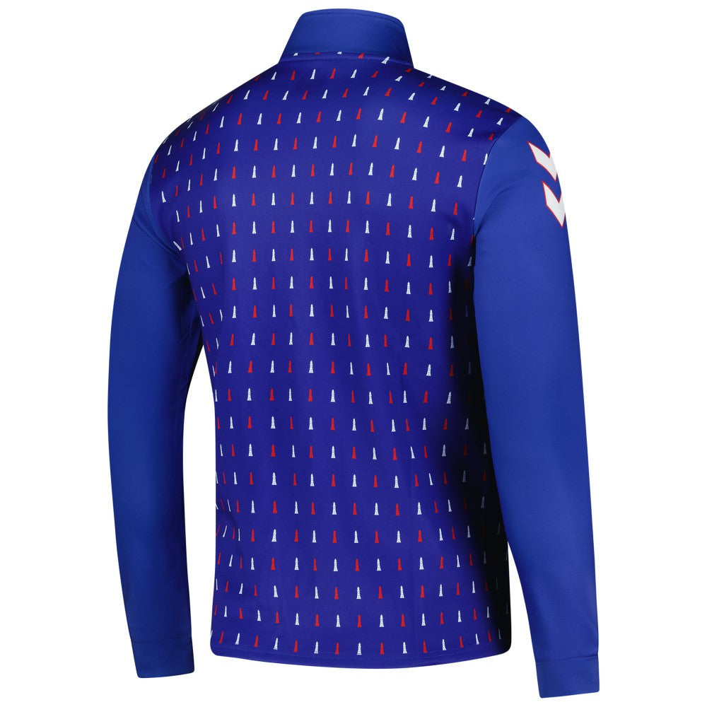Sunderland Hummel Away Pre-Match Half Zip - Blue