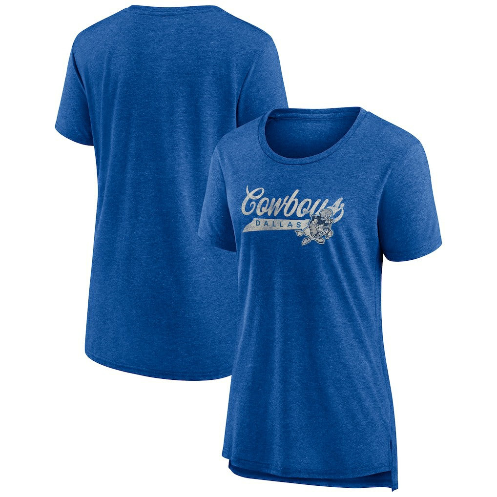 Dallas Cowboys Women's Original Play Tri-Blend T-Shirt Royal - NFL