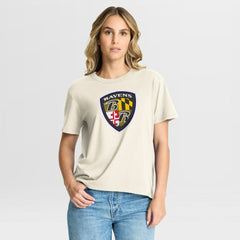 Baltimore Ravens Women's Dove Legacy T-Shirt Cream - Fanatics