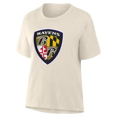 Baltimore Ravens Women's Dove Legacy T-Shirt Cream - Fanatics