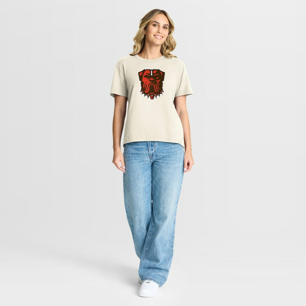 Cleveland Browns Women's Dove Legacy T-Shirt Cream - Fanatics