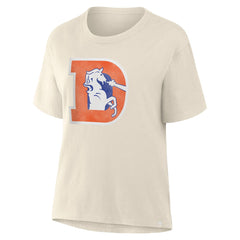 Denver Broncos Women's Dove Legacy T-Shirt Cream - Fanatics