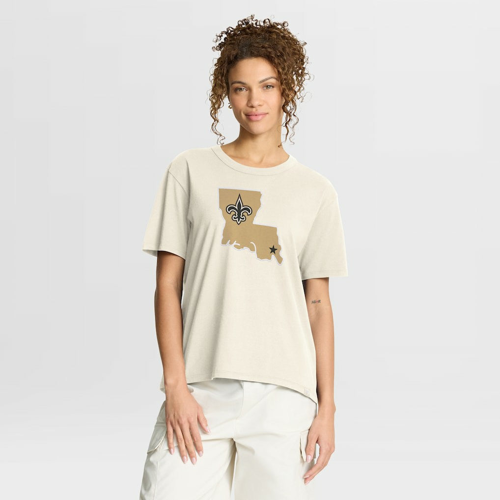New Orleans Saints Women's Dove Legacy T-Shirt Cream - Fanatics