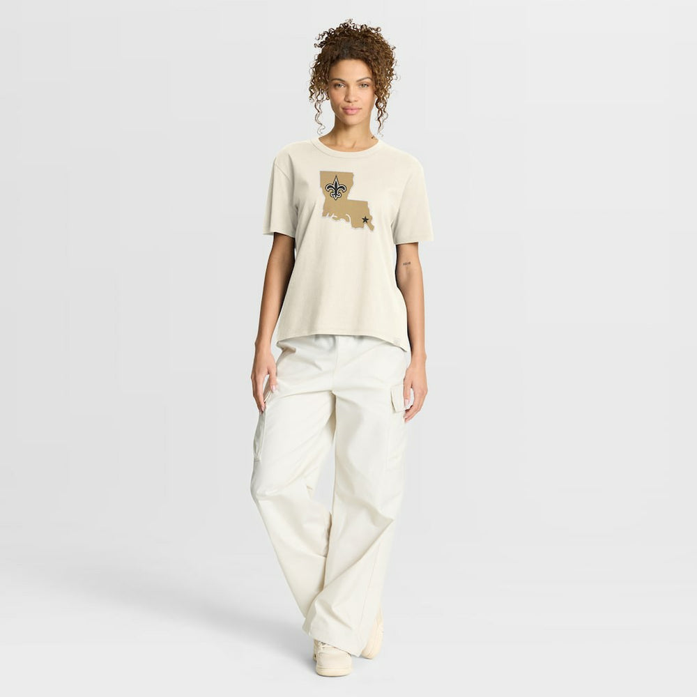 New Orleans Saints Women's Dove Legacy T-Shirt Cream - Fanatics