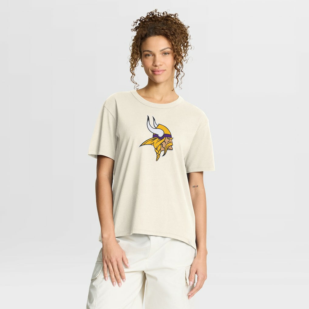 Minnesota Vikings Women's Dove Legacy T-Shirt Cream - Fanatics