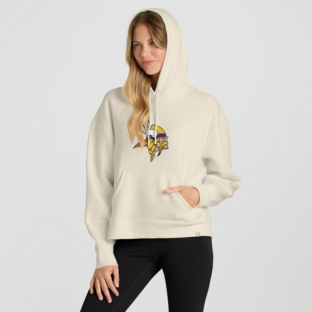 Minnesota Vikings Women's Dove Legacy Pullover Hoodie Cream - Fanatics